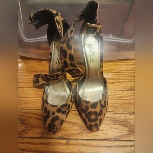 Anne Michelle Brown Leopard Print Heels